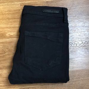 Express High waisted distressed black jeans